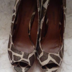 Gifaffe Print Open Toe Heels